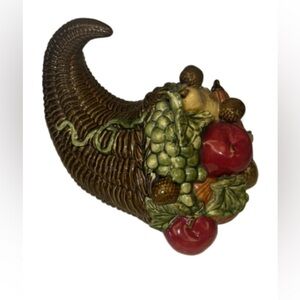 Chris Madden JC Penney Large 14” X 10” Thanksgiving Cornucopia horn of plenty